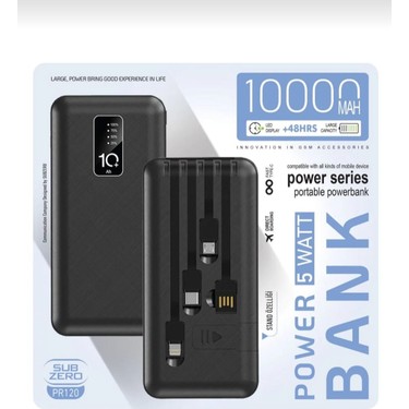 Subzero PR120 10.000 Mah Kablolu Standlı Powerbank